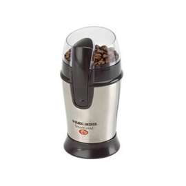 Black+Decker CBG100 Electric Coffee Grinder, Stainless Steel, Silver