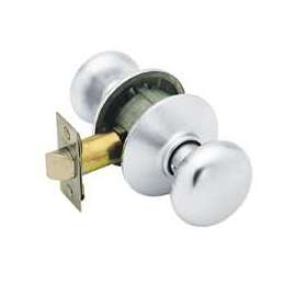 Schlage Plymouth F10 PLY 626 Hall and Closet Lock Passage Knob, 1-3/8 to 1-3/4 in Thick Door, Metal, Satin Chrome