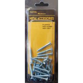 Plextool Flat Head Countersunk Wood Screws 3/16" x 1", 22pcs/PK, 24 PK/Box, Total 528pcs (PLX00632)