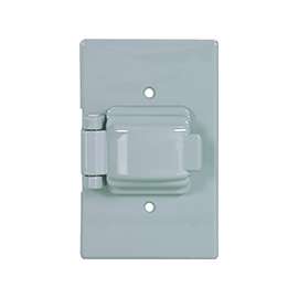 Eaton Wiring Devices S1961 Cover, 4-9/16 in L, 2-7/8 in W, Rectangular, Thermoplastic, For Single Receptacles