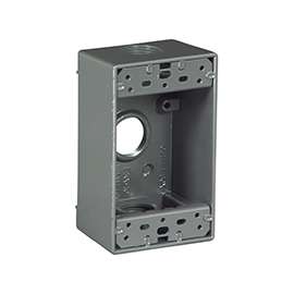 Eaton Wiring Devices 1116-SP Outlet Box, Wall Mounting, Aluminum
