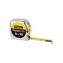 STANLEY 33-158 Measuring Tape, 16 ft L x 3/4 in W Blade, Steel Blade, Chrome