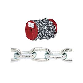 Campbell PD0725027 Proof Coil Chain, 800 lb Working Load Limit, 3/16 in, Steel, Yellow Poly-Coated