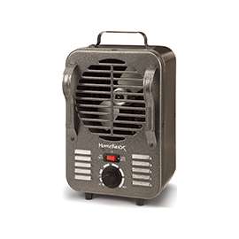 PowerZone Int Sourcing Mini, Portable Electric Heater, 5120 Btu, 200 Sq-Ft Coverage, 750/1500 W, 6 In L, Gray