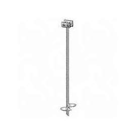 Tie Down MI2H5/8 Series 59081 Double Head Earth Anchor, 276 to 350 lb Weight Capacity, Iron, Galvanized