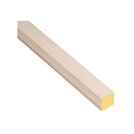 Waddell 8310UB Dowel Rod, 36 in L, 5/8 in Dia, Square, Hardwood