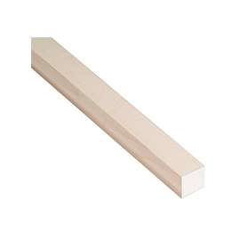 Waddell 8312UB Dowel Rod, 36 in L, 3/4 in Dia, Square, Hardwood