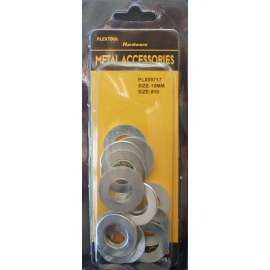 Plextool Flat Washers, 10, 17pcs/PK, 24 PK/Box, Total 408pcs (PLX00717)