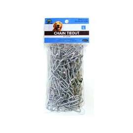 Aspenpet 3430016 Extra Heavy-Duty Tie-Out Chain, Swivel Spring Snap End, 15 ft L Belt/Cable, Iron, Silver