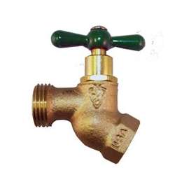 Arrowhead Brass 353LF Heavy-Duty, Lead-Free, No-Kink Hose Bibb, 3/4 x 3/4 in FIP x Male Hose, Nylon Softgoods