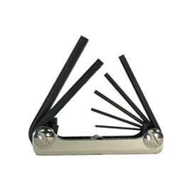 Eklind 21151 Fold-Up, Large Hex Key Set, Steel, Black, 6-Piece