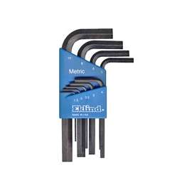 Eklind 10509 Hex Key Set, Steel, Black, 9-Piece