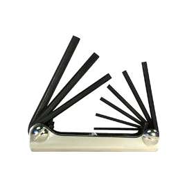 Eklind 20912 Fold-Up, Small Hex Key Set, Steel, Black, 9-Piece