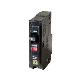 Square D QO QO140CP Miniature Circuit Breaker, 120/240 VAC, 48 VDC, Fixed Trip, Plug-In Mounting