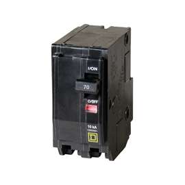 Square D QO QO270CP Miniature Circuit Breaker, 120/240 VAC, 48 VDC, Thermal Magnetic Trip, Plug-In Mounting