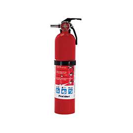 FIRST ALERT HOME1 Fire Extinguisher, Monoammonium Phosphate Extinguish Agent, 2.5 lb Capacity, 1-A:10-B:C Fire Class