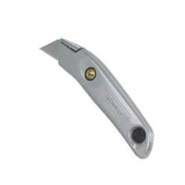 STANLEY 10-399 Fixed Blade Knife, 2-7/16 in L Blade, 1-1/2 in W Blade, Contour-Grip Gray Handle