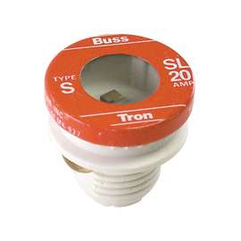Bussman BP/SL-20 Time-Delay Plug Fuse, 20 A, 125 V, 10 kA IR