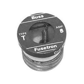 Bussman BP/T-8 Time-Delay Plug Fuse, 8 A, 125 V, 10 kA IR