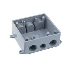 Carlon E382DE Switch Box, Rectangular, PVC, Gray