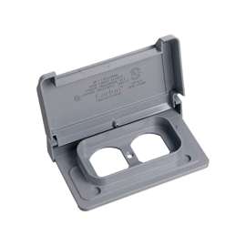 Carlon E98DHGN-CAR Device Cover, 4-7/8 in L, 3-1/8 in W, Rectangular, Lexan, For Duplex Receptacles