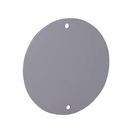 HUBBELL 5374-0 Cover, 4-1/8 in W, Round, Aluminum, For 4 in Round Splice Box