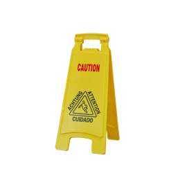 PLASTIC PRINCE Wet Floor Sign, Slippery When Wet A-Frame Caution Sign, Bright Yellow