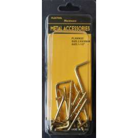 Plextool Metal Square Hook Screw, 1-1/2", 10pcs/PK, 24 PK/Box, Total 240pcs (PLX00825)