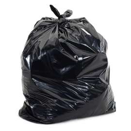 PLASTIC PRINCE 50" x 48" 65 Gallon 1.5Mil Black Trash Bags, 50/Case