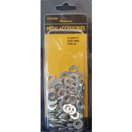 Plextool Flat Washers, 4, 113pcs/PK, 24 PK/Box, Total 312pcs (PLX00713)