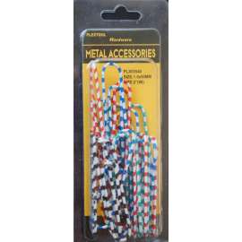 Plextool Paper Clips Striped Assorted Colors #8, 2", 24pcs/PK, 24 PK/Box, Total 576pcs (PLX00540)