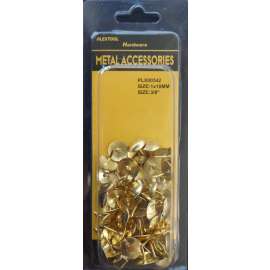 Plextool Push Pins Gold Metal Head 3/8", 58pcs/PK, 24 PK/Box, Total 1392pcs (PLX00542)