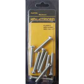 Plextool Round Head Machine Screws, 1/4x1-1/4", 9pcs/PK, 24 PK/Box, Total 216pcs (PLX00613)
