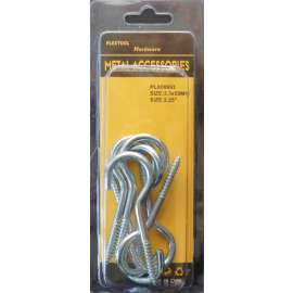 Plextool Metal Hook Screw 2.25", 7pcs/PK, 24 PK/Box, Total 168pcs (PLX00693)