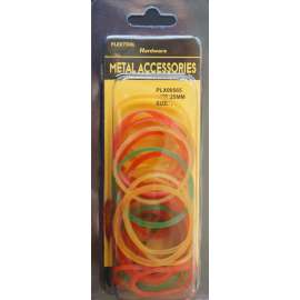 Plextool Rubber Band, Assorted Colors 1", 9g/PK, 24 PK/Box, (PLX00565)