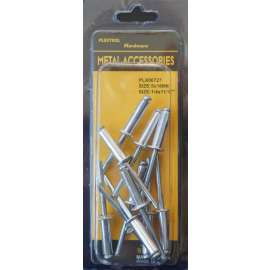 264 pcs Plextool Premium Aluminum Rivets Kit - 1/4x11/16", 24 Boxes of 11 Each - Versatile Blind Rivets - Secure Fastening Solution! High-Quality Aluminum & Steel Fasteners - Durable Rivets