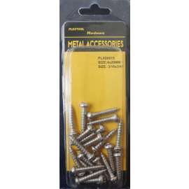 Plextool Pan Head Phillips Stainless Steel Screws 3/16x3/4", 20pcs/PK, 24 PK/Box, Total 480pcs (PLX00615)