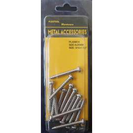 Plextool Pan Head Phillips Stainless Steel Screws 3/16x1-1/4", 14pcs/PK, 24 PK/Box, Total 336pcs (PLX00616)