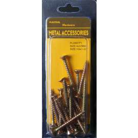 Plextool Wood Golden Tone Phillips, 1/8x1-3/8", 18pcs/PK, 24 PK/Box, Total 432pcs (PLX00771)
