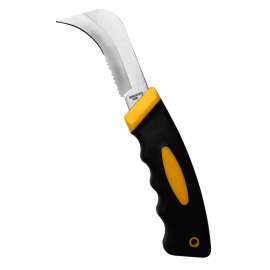 Lino knife 8"(200mm), stainless steel curved blade, cushion grip handle, ideal for cutting soft material
