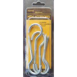 Plextool Metal Hook Screw 2.5", 5pcs/PK, 24 PK/Box, Total 120pcs (PLX00694)