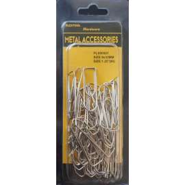 Plextool Paper Clips Pointed #4, 1.25", 50 pcs/PK, 24 PK/Box, (PLX00551)