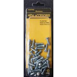 Plextool Pan Head - Combination Screws, 3/16x1/2", 33pcs/PK, 24 PK/Box, Total 792pcs (PLX00789)