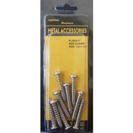 Plextool Pan Head Phillips Stainless Steel Screws 1/4x1-1/4", 9pcs/PK, 24 PK/Box, Total 216pcs (PLX00617)