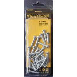 Plextool Round Head Machine Screws, 3/16x5/8", 25pcs/PK, 24 PK/Box, Total 600pcs (PLX00609)