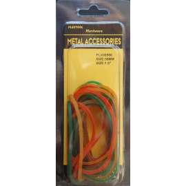 Plextool Rubber Band, Assorted Colors 1.5", 9g/PK, 24 PK/Box,(PLX00566)