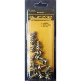 Plextool Screw with Split Lock/Flat Washer, 3/8", 15pcs/PK, 24 PK/Box, Total 360pcs (PLX00592)