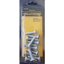 Plextool Round Head Combination Machine Screws 1/4x3/4", 12pcs/PK, 24 PK/Box, Total 288pcs (PLX00674)