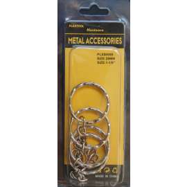 Plextool Split Key Rings, Spiral 1-1/8", 4pcs/PK, 24 PK/Box, Total 96pcs (PLX00559)