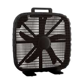 Plexon 20" Box Fan with Carry Handle, 5 Blades, 3 Speed Full-Force Air Circulation with Air Conditioner Floor Fan, for Bedroom/Living Room/Office, Black